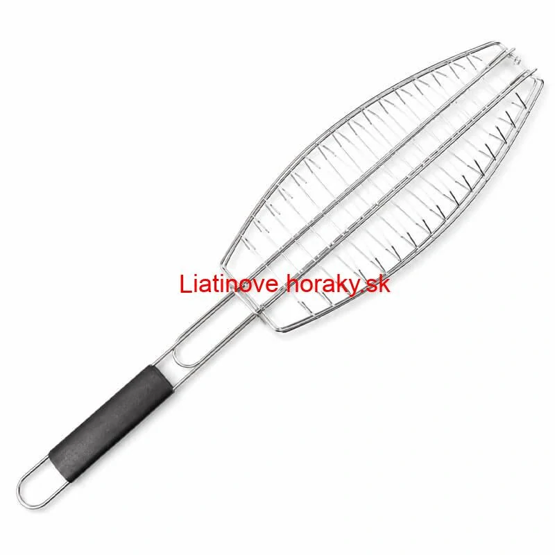 BBQ grilovací rošt na ryby – nerezové grilovacie kliešte 65 × 15 × 4 cm