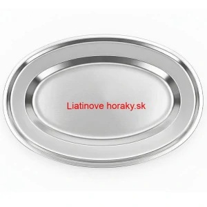 Nerezový oválny podnos (40,5cm) – Odolná servírovacia tácka na mäso aj koláče