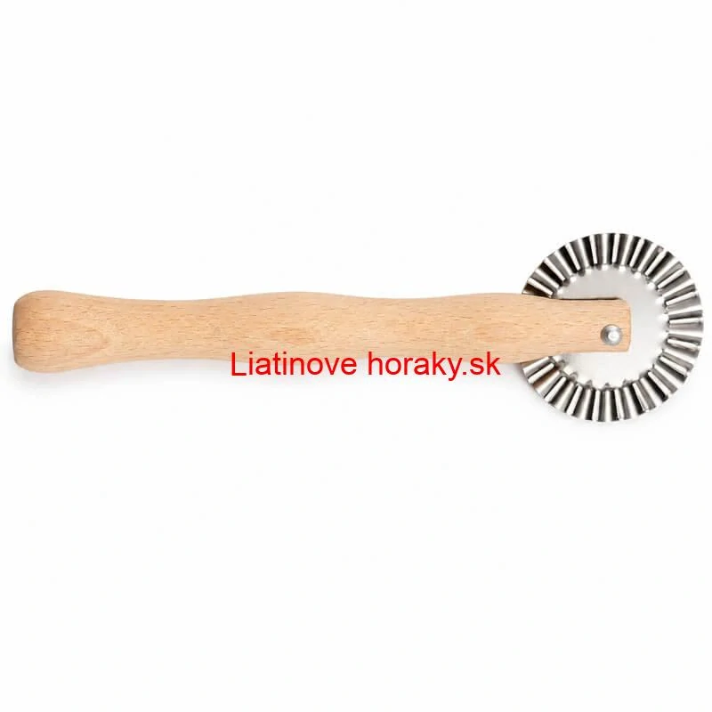 Drevené radielko na cesto 17 cm – vlnkovité koliesko 5 cm