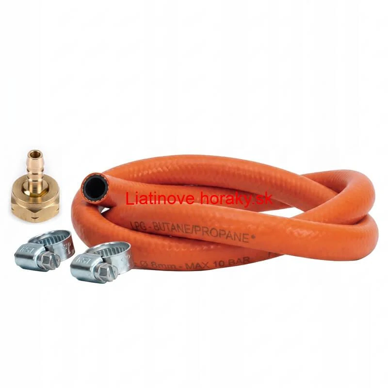 Plynová hadica 2,5 m + 2 svorky + ľavá matica (20 bar)