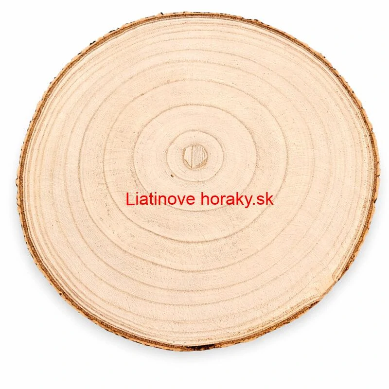 Drevený podnos z prírodného plátku dreva s kôrou Ø 20–24 cm