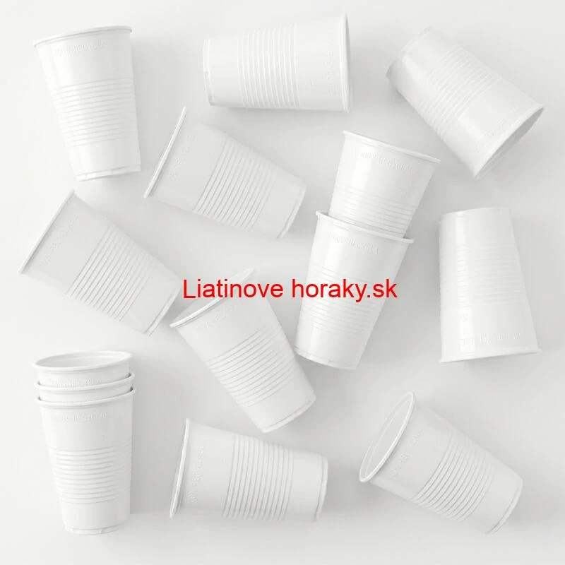 Jednorazový plastový biely pohár na studený nápoj 300 ml – 12 ks