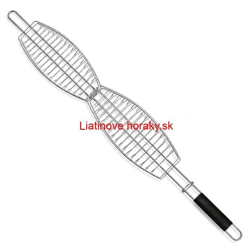BBQ grilovací rošt na ryby – nerezové grilovacie kliešte 65 × 15 × 4 cm