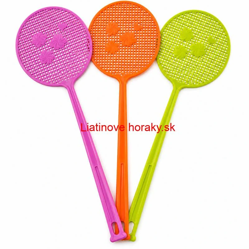 Plastová plácačka na muchy 49 cm – mix farieb