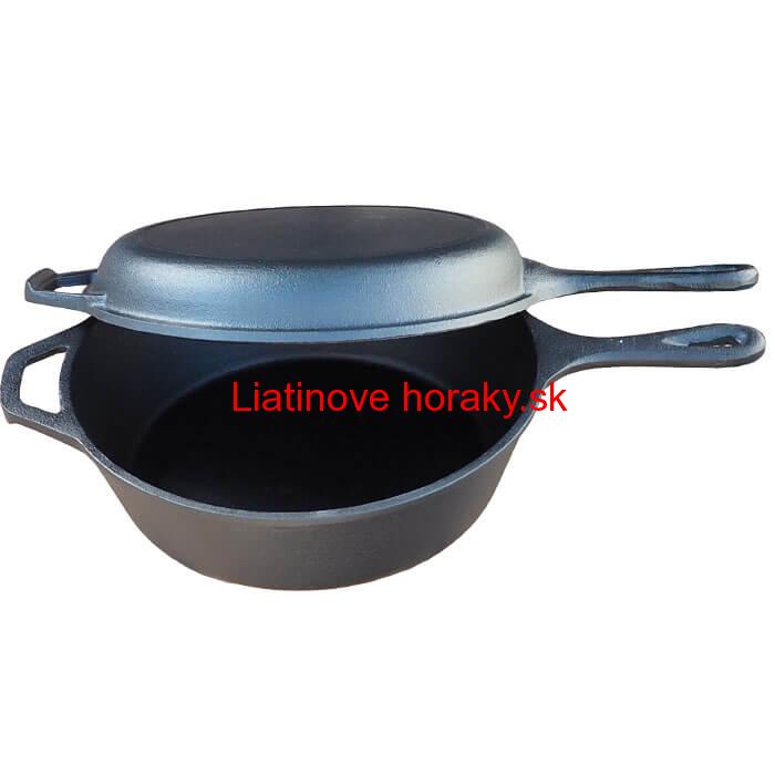 Liatinová panvica s pokrievkou 26,5 cm