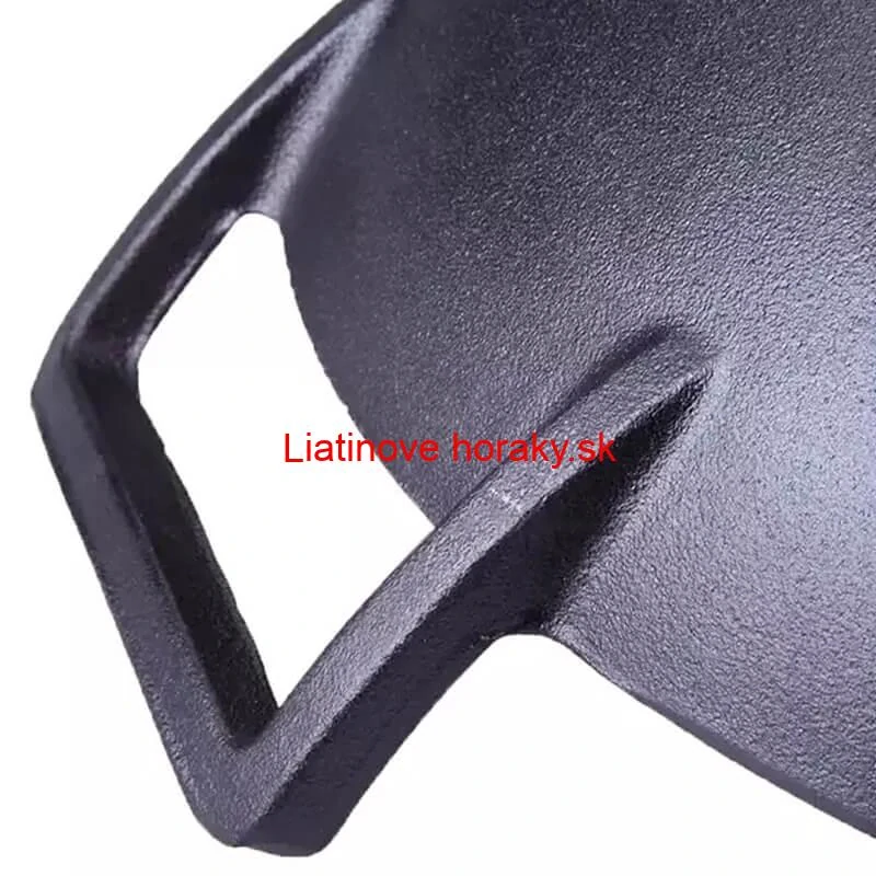 Liatinový čínsky wok 36,5 cm s drevenou pokrievkou